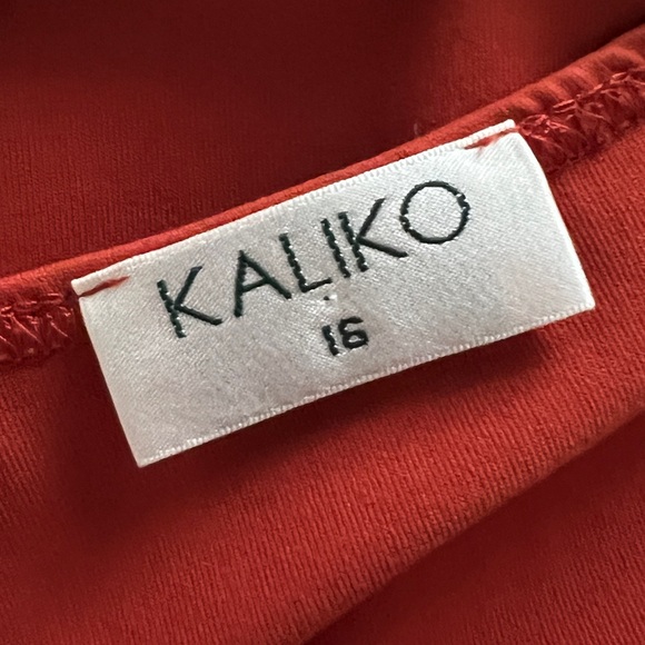 Kaliko Square-Neck Double-Layer Top in Burnt Orange - Picture 3 of 3